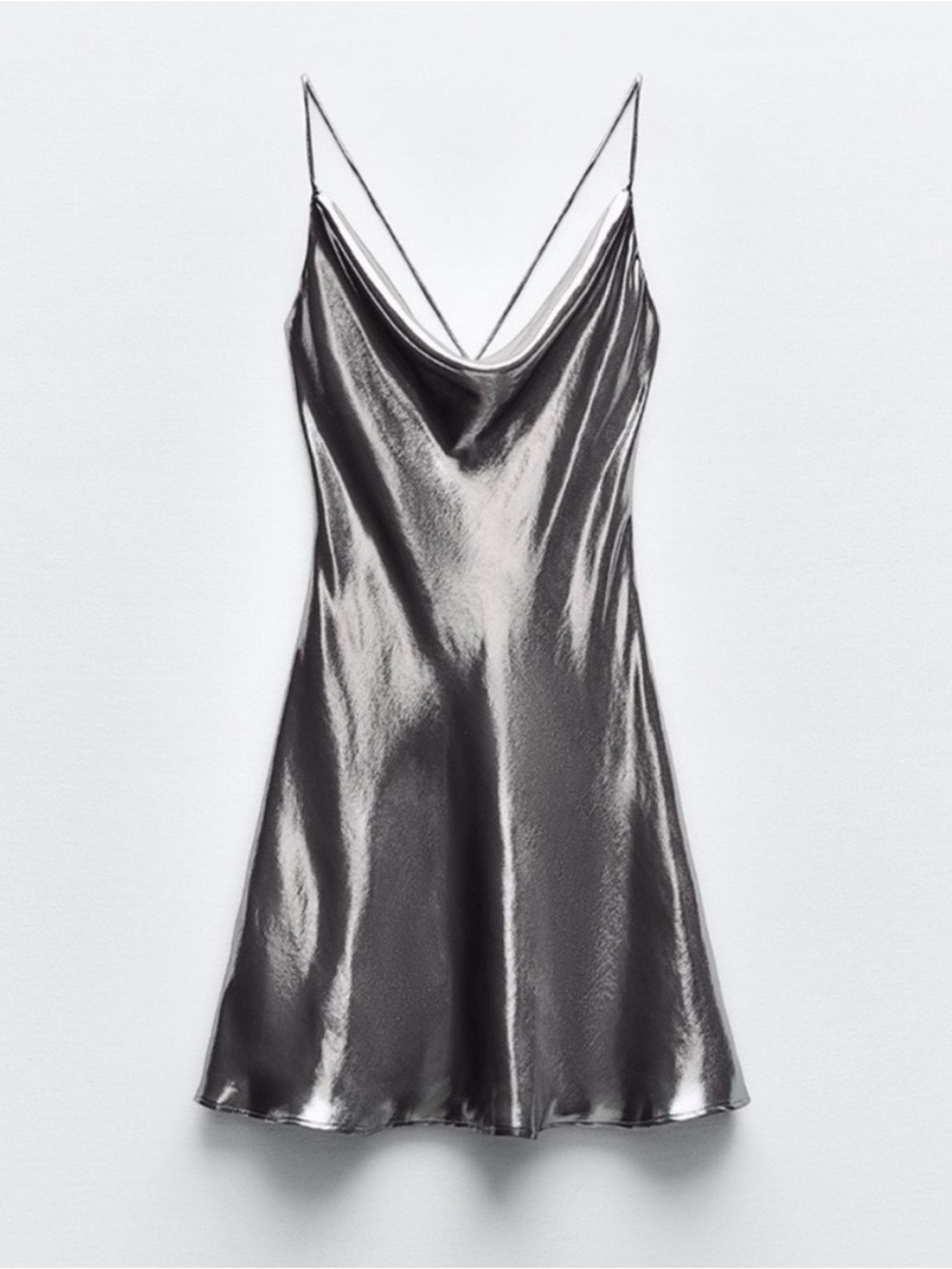 ZARA - Metallic Slip Dress NEVER WORN